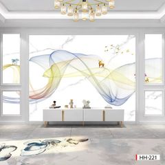 BST165- TẤM ỐP PVC VÂN ĐÁ HIỆN ĐẠI KẾT HỢP - TẤM ỐP VÁCH TIVI, PHÒNG KHÁCH