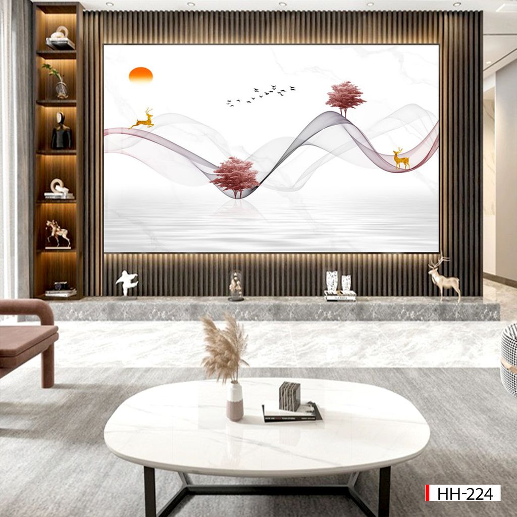 BST165- TẤM ỐP PVC VÂN ĐÁ HIỆN ĐẠI KẾT HỢP - TẤM ỐP VÁCH TIVI, PHÒNG KHÁCH