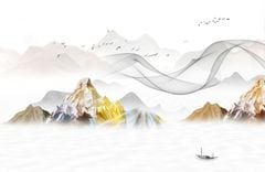 TRANH PVC ỐP TƯỜNG - VÁCH TRANG TRÍ PHÒNG KHÁCH - TRANH VÂN ĐÁ PHONG CẢNH | MÃ HH-233