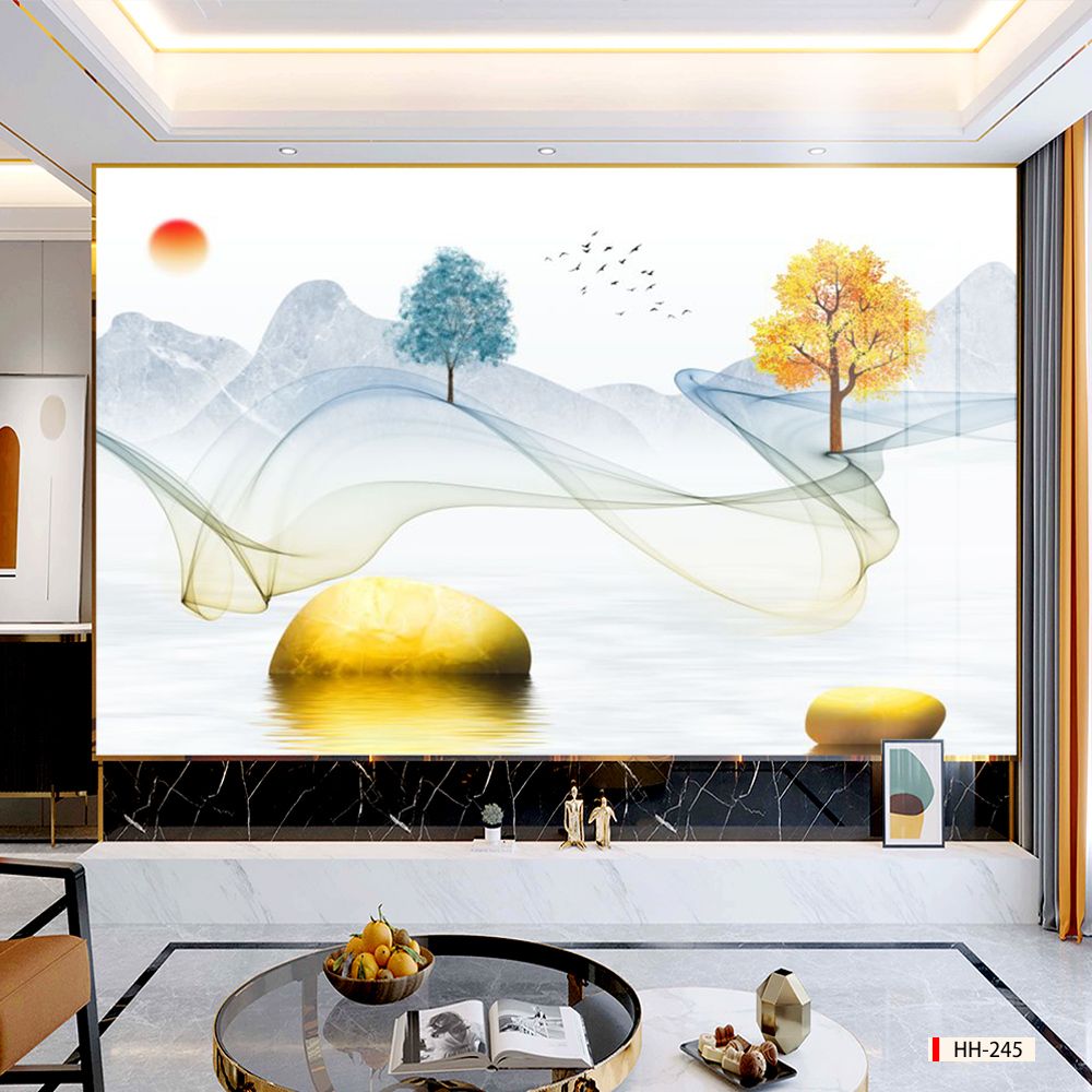 BST165- TẤM ỐP PVC VÂN ĐÁ HIỆN ĐẠI KẾT HỢP - TẤM ỐP VÁCH TIVI, PHÒNG KHÁCH