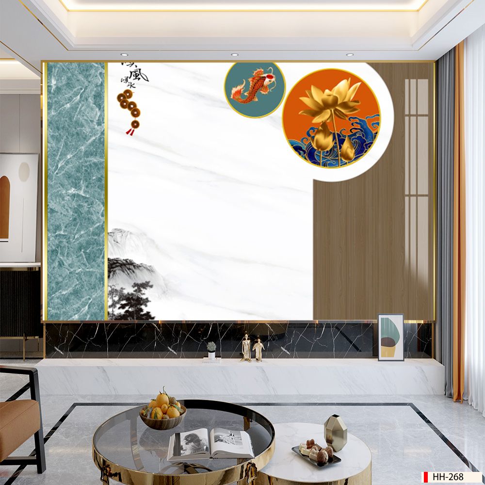 TRANH VẢI DÁN TƯỜNG 3D PHÒNG KHÁCH - TRANH DÁN TƯỜNG HIỆN ĐẠI | HH-268