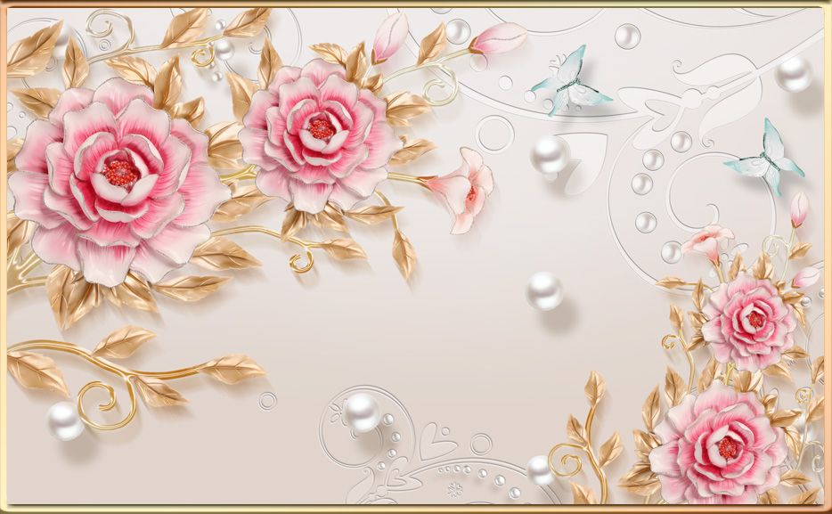 TRANH PVC ỐP TƯỜNG - VÁCH TRANG TRÍ TIVI PHÒNG KHÁCH - TRANH VÂN ĐÁ HOA 3D | MÃ Hoa3D-01