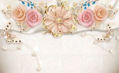 TRANH PVC ỐP TƯỜNG - VÁCH TRANG TRÍ PHÒNG NGỦ - TRANH VÂN ĐÁ HOA 3D | MÃ Hoa3D-10