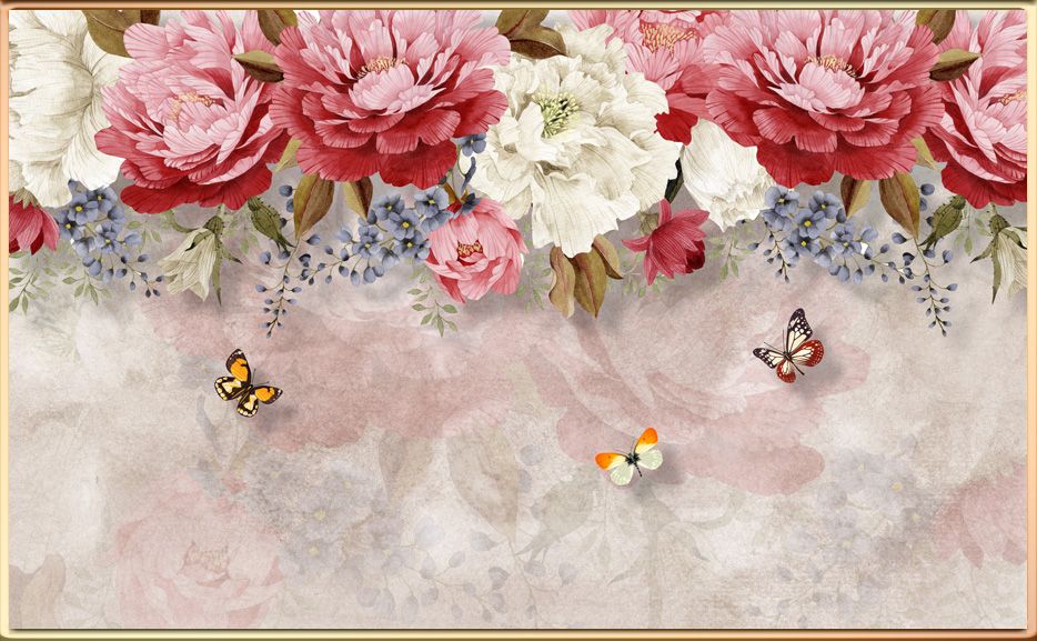 TRANH PVC ỐP TƯỜNG - VÁCH TRANG TRÍ TIVI PHÒNG KHÁCH, PHÒNG NGỦ - TRANH VÂN ĐÁ HOA 3D | MÃ Hoa3D-128