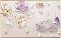 TRANH PVC ỐP TƯỜNG - VÁCH TRANG TRÍ PHÒNG NGỦ - TRANH VÂN ĐÁ HOA 3D | MÃ Hoa3D-20