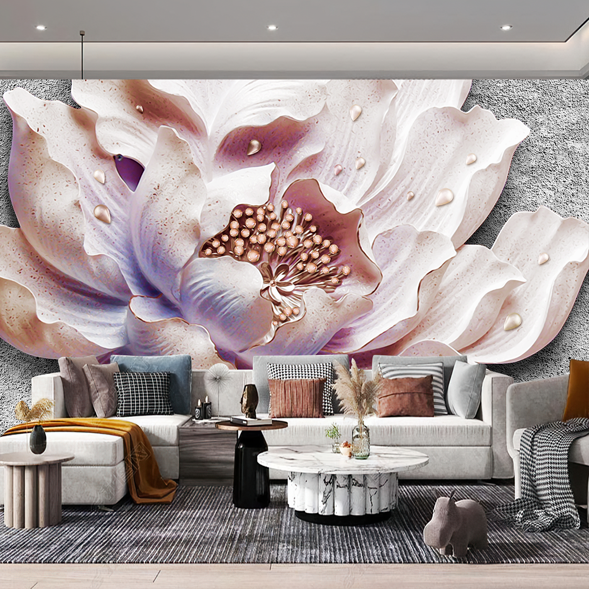 Tranh vải dán tường 3D - Tranh hoa 3D đẹp | MÃ Hoa3D-31