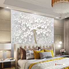 TRANH PVC ỐP TƯỜNG - VÁCH TRANG TRÍ SẢNH TIẾP KHÁCH - TRANH VÂN ĐÁ HOA 3D | MÃ Hoa3D-38