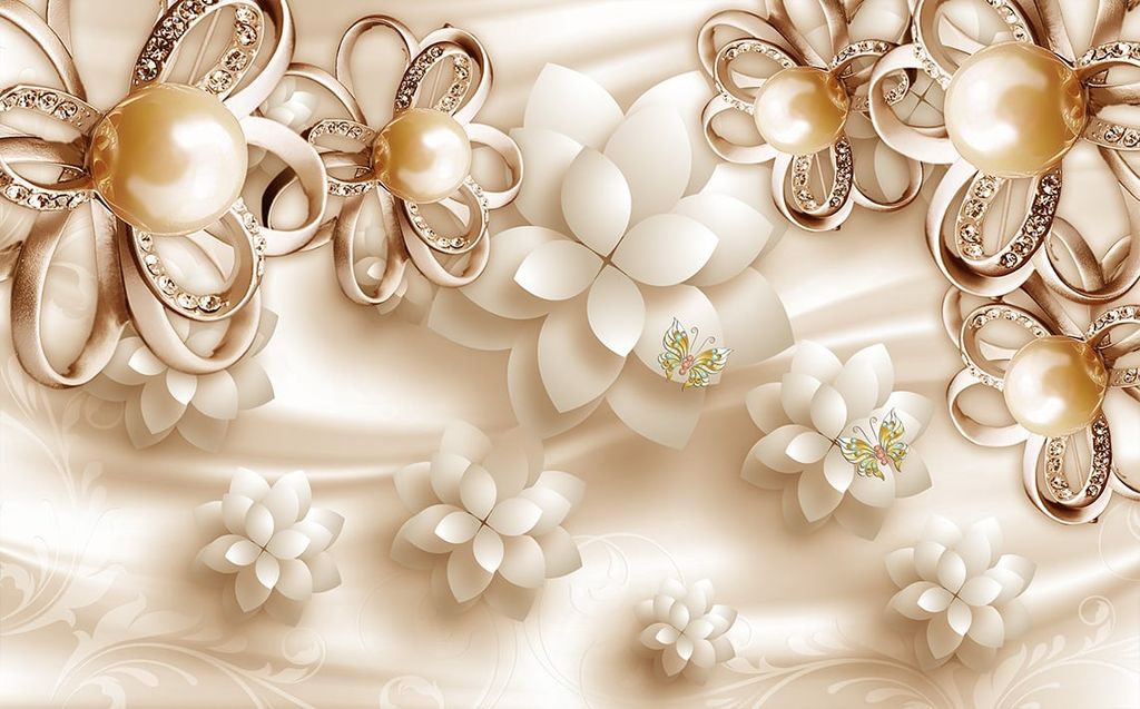 TRANH VẢI DÁN TƯỜNG 3D PHÒNG KHÁCH - TRANH HOA 3D | MÃ HOA3D-38