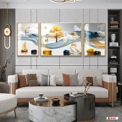 TRANH TREO TƯỜNG PHÒNG KHÁCH - TRANH HƯƠU TÀI LỘC | MÃ HQ-055
