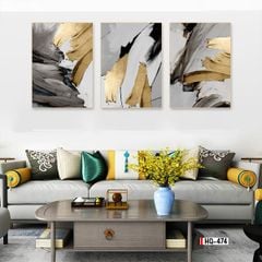 TRANH TREO TƯỜNG PHÒNG ĂN - PHÒNG KHÁCH - TRANH TĨNH VẬT GHÉP BỘ 3 BỨC | MÃ HQ-474