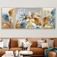 TRANH TREO PHÒNG KHÁCH - TRANH TREO BÌNH HOA - TRANH TREO TƯỜNG KHUNG HỢP KIM - MÃ HQ-604