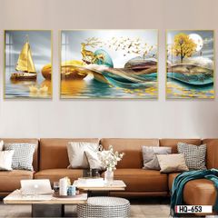 BST07 - TRANH TREO TƯỜNG - PHÒNG KHÁCH PHONG THỦY - TRANH HƯƠU TÀI LỘC - KHỔ LỚN