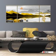 TRANH TREO TƯỜNG PHÒNG KHÁCH - TRANH PHONG CẢNH THIÊN NHIÊN - GHÉP BỘ 3 BỨC | MÃ HQ-681