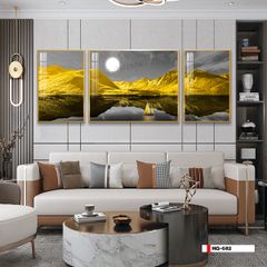TRANH TREO TƯỜNG PHÒNG KHÁCH - TRANH PHONG CẢNH GHÉP BỘ 3 BỨC | MÃ HQ-682