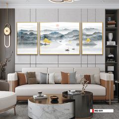 TRANH TREO TƯỜNG PHÒNG KHÁCH - TRANH PHONG CẢNH THIÊN NHIÊN - GHÉP BỘ 3 BỨC | MÃ HQ-691