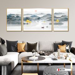 TRANH TREO TƯỜNG PHÒNG KHÁCH - TRANH PHONG CẢNH THIÊN NHIÊN - GHÉP BỘ 3 BỨC | MÃ HQ-691