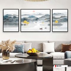 TRANH TREO TƯỜNG PHÒNG KHÁCH - TRANH PHONG CẢNH THIÊN NHIÊN - GHÉP BỘ 3 BỨC | MÃ HQ-691