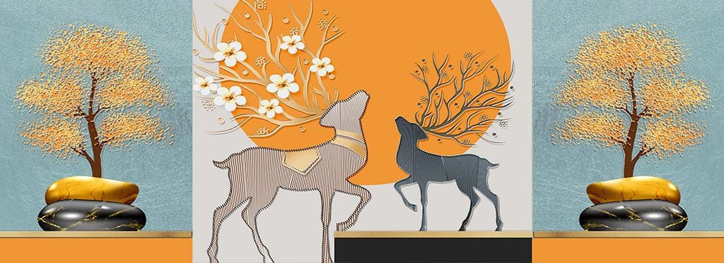 TRANH TREO TƯỜNG PHÒNG KHÁCH ĐẸP - TRANH GHÉP BỘ NHIỀU BỨC | MÃ J-023