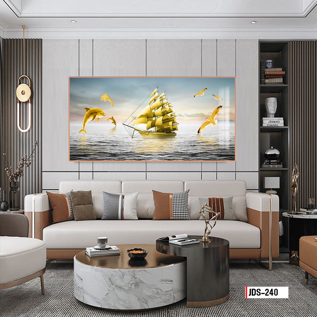 TRANH TREO TƯỜNG PHÒNG KHÁCH - TRANH THUẬN BUỒM XUÔI GIÓ KHỔ LỚN | MÃ JDS-240