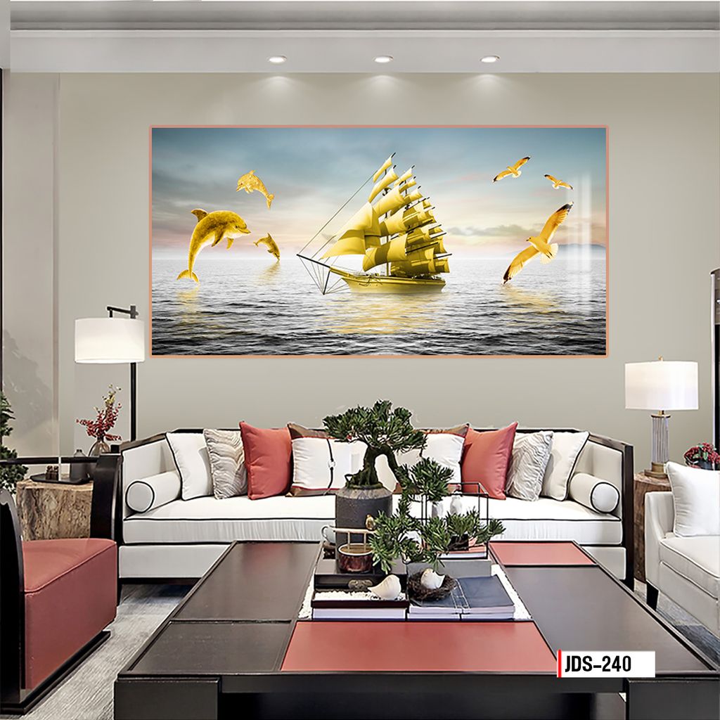 TRANH TREO TƯỜNG PHÒNG KHÁCH - TRANH THUẬN BUỒM XUÔI GIÓ KHỔ LỚN | MÃ JDS-240