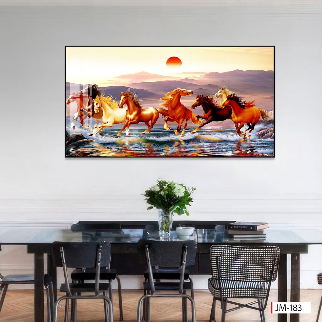 BST71 - TRANH TREO TƯỜNG - TRANG TRÍ PHÒNG KHÁCH - CHỦ ĐỀ MÃ ĐÁO THÀNH CÔNG - KHỔ LỚN