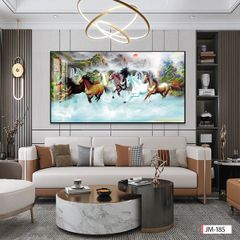 BST71 - TRANH TREO TƯỜNG - TRANG TRÍ PHÒNG KHÁCH - CHỦ ĐỀ MÃ ĐÁO THÀNH CÔNG - KHỔ LỚN