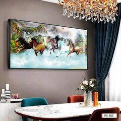 TRANH TREO TƯỜNG - TRANG TRÍ PHÒNG KHÁCH - CHỦ ĐỀ MÃ ĐÁO THÀNH CÔNG - KHỔ LỚN - MÃ JM-184