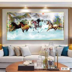 TRANH TREO TƯỜNG - TRANG TRÍ PHÒNG KHÁCH - CHỦ ĐỀ MÃ ĐÁO THÀNH CÔNG - KHỔ LỚN - MÃ JM-184