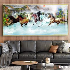 TRANH TREO TƯỜNG - TRANG TRÍ PHÒNG KHÁCH - CHỦ ĐỀ MÃ ĐÁO THÀNH CÔNG - KHỔ LỚN - MÃ JM-184