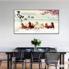 TRANH TREO TƯỜNG - TRANG TRÍ PHÒNG KHÁCH - CHỦ ĐỀ MÃ ĐÁO THÀNH CÔNG - KHỔ LỚN - MÃ JM-185