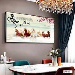 TRANH TREO TƯỜNG - TRANG TRÍ PHÒNG KHÁCH - CHỦ ĐỀ MÃ ĐÁO THÀNH CÔNG - KHỔ LỚN - MÃ JM-185