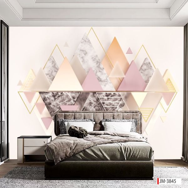 225 TRANH DÁN TƯỜNG 3D -TRANH DÁN PHÒNG NGỦ HIỆN ĐẠI TRỪU TƯỢNG- TRANH DÁN PHÒNG KHÁCH SAU SOFA | MÃ TRANH jm-3845
