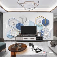 TRANH VẢI DÁN TƯỜNG 3D - TRANH DÁN TƯỜNG HIỆN ĐẠI | JM-3847