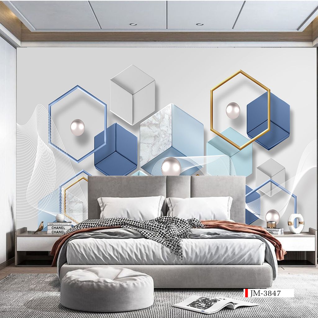 TRANH VẢI DÁN TƯỜNG 3D NHÀ HÀNG, CAFE , LỄ TÂN - TRANH DÁN TƯỜNG TROPICAL NHIỆT ĐỚI | MÃ JM-3847