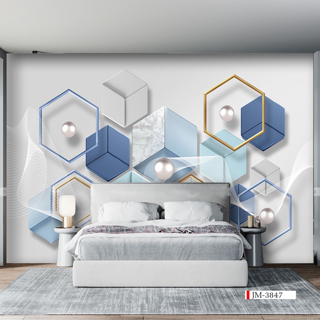 TRANH VẢI DÁN TƯỜNG 3D - TRANH DÁN TƯỜNG HIỆN ĐẠI | JM-3847