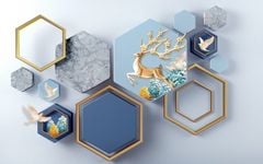 229 TRANH DÁN TƯỜNG 3D -TRANH DÁN PHÒNG NGỦ HIỆN ĐẠI TRỪU TƯỢNG- TRANH DÁN PHÒNG KHÁCH SAU SOFA | MÃ TRANH jm-3854