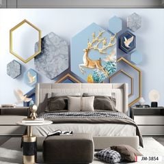 229 TRANH DÁN TƯỜNG 3D -TRANH DÁN PHÒNG NGỦ HIỆN ĐẠI TRỪU TƯỢNG- TRANH DÁN PHÒNG KHÁCH SAU SOFA | MÃ TRANH jm-3854