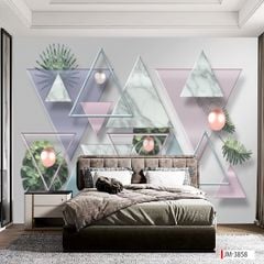 233 TRANH DÁN TƯỜNG 3D -TRANH DÁN PHÒNG NGỦ HIỆN ĐẠI TRỪU TƯỢNG- TRANH DÁN PHÒNG KHÁCH SAU SOFA | MÃ TRANH jm-3858
