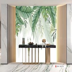 TRANH VẢI DÁN TƯỜNG 3D NHÀ HÀNG, CAFE , LỄ TÂN - TRANH DÁN TƯỜNG TROPICAL NHIỆT ĐỚI | MÃ JM-3876