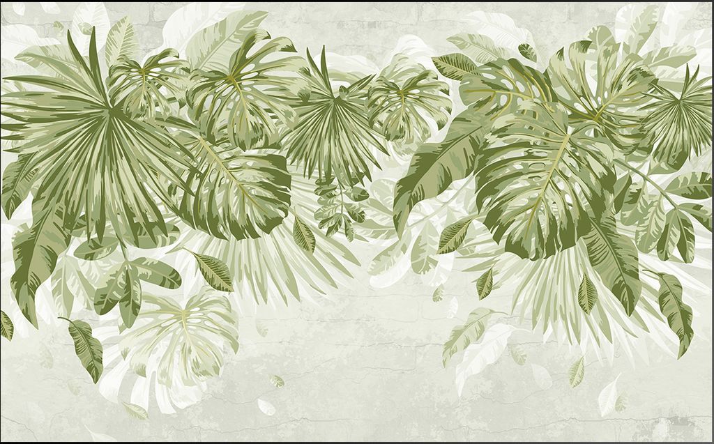 TRANH VẢI DÁN TƯỜNG 3D NHÀ HÀNG, CAFE , LỄ TÂN - TRANH DÁN TƯỜNG TROPICAL NHIỆT ĐỚI | MÃ JM-3877
