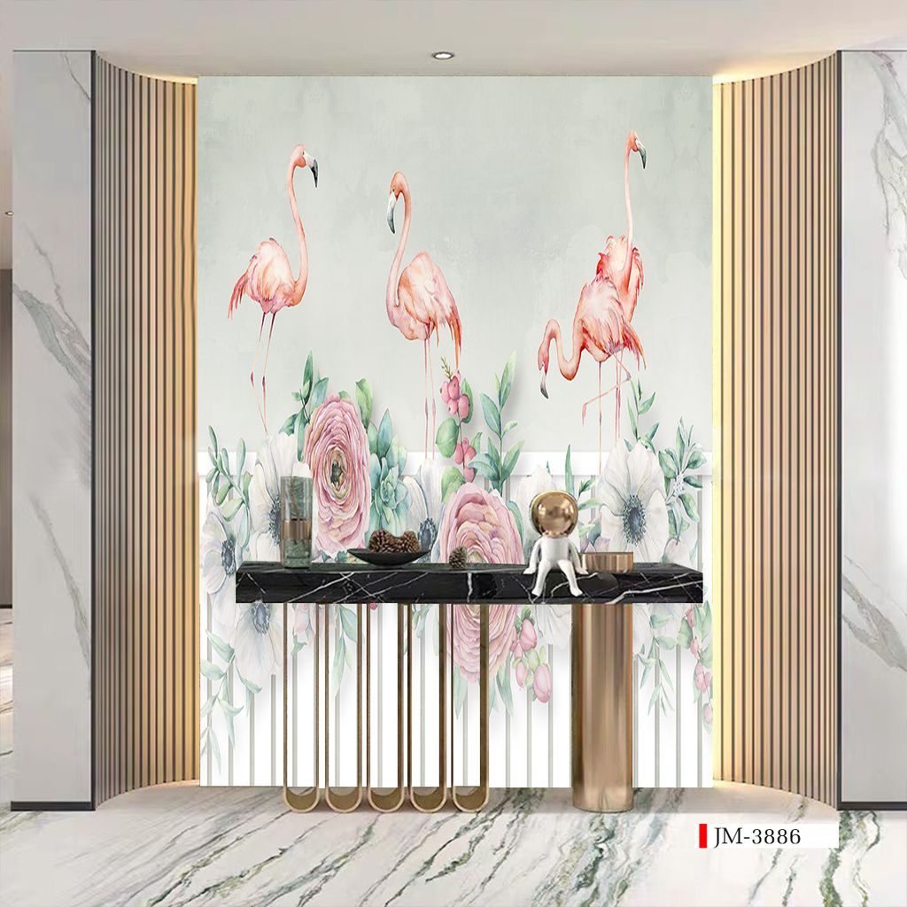 TRANH VẢI DÁN TƯỜNG 3D NHÀ HÀNG, CAFE , LỄ TÂN - TRANH DÁN TƯỜNG TROPICAL NHIỆT ĐỚI | MÃ JM-3886