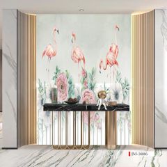 TRANH VẢI DÁN TƯỜNG 3D NHÀ HÀNG, CAFE , LỄ TÂN - TRANH DÁN TƯỜNG TROPICAL NHIỆT ĐỚI | MÃ JM-3886