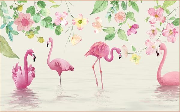 TRANH VẢI DÁN TƯỜNG 3D NHÀ HÀNG, CAFE , LỄ TÂN - TRANH DÁN TƯỜNG TROPICAL NHIỆT ĐỚI | MÃ JM-3887