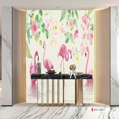 TRANH VẢI DÁN TƯỜNG 3D NHÀ HÀNG, CAFE , LỄ TÂN - TRANH DÁN TƯỜNG TROPICAL NHIỆT ĐỚI | MÃ JM-3887