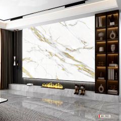 BST34 - TRANH PVC ỐP TƯỜNG - TRANG TRÍ PHÒNG KHÁCH, LỄ TÂN, NAHF THÔNG TẦNG - TRANH VÂN ĐÁ TRẮNG, VÂN MÂY - KHỔ LỚN
