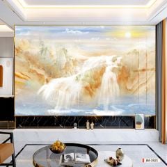 215 TẤM PVC ỐP TƯỜNG - TẤM ỐP TRANG TRÍ PHÒNG KHÁCH, VÁCH TIVI - TẤM ỐP VÂN ĐÁ PHONG CẢNH | MÃ jm-3925