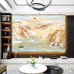 217 TẤM PVC ỐP TƯỜNG - TẤM ỐP TRANG TRÍ PHÒNG KHÁCH, VÁCH TIVI - TẤM ỐP VÂN ĐÁ PHONG CẢNH | MÃ jm-3927