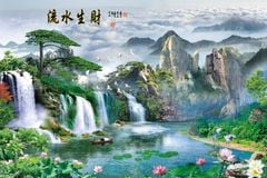 826 - TRANH TREO PHÒNG KHÁCH - TRANH TRANG TRÍ - TRANH TREO TƯỜNG SƠN THỦY HỮU TÌNH - TRANH ĐƠN NGANG | MÃ JM-4111
