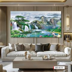 BST172 - TRANH TREO PHÒNG KHÁCH - TRANH TRANG TRÍ - TRANH TREO TƯỜNG SƠN THỦY HỮU TÌNH - TRANH ĐƠN NGANG