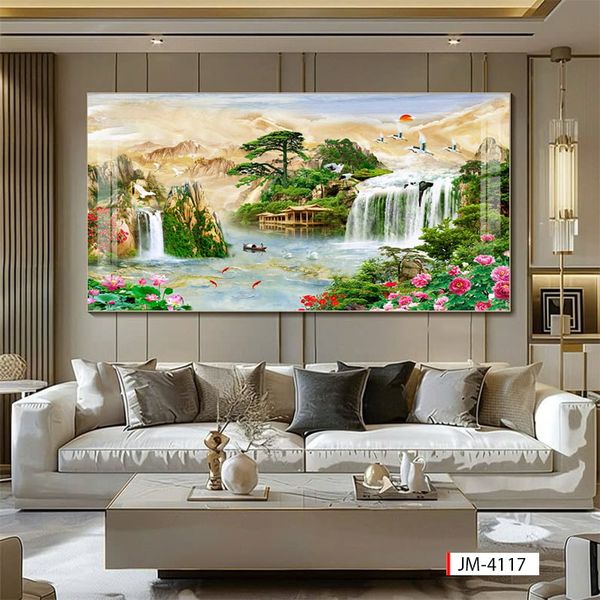 832 - TRANH TREO PHÒNG KHÁCH - TRANH TRANG TRÍ - TRANH TREO TƯỜNG SƠN THỦY HỮU TÌNH - TRANH ĐƠN NGANG | MÃ jm-4117